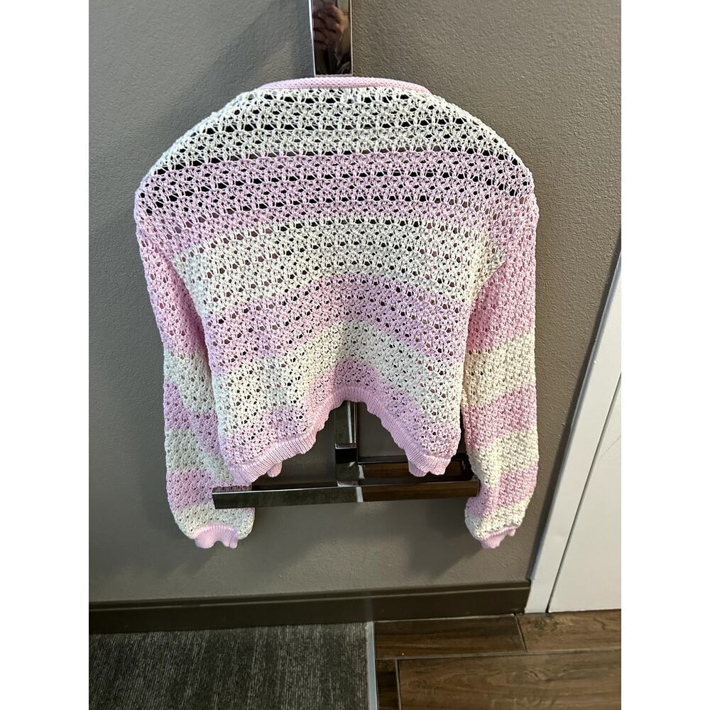 PrettyLittleThing Colorblock Pink & Creme Cardigan Size XXL - Picture 2 of 6